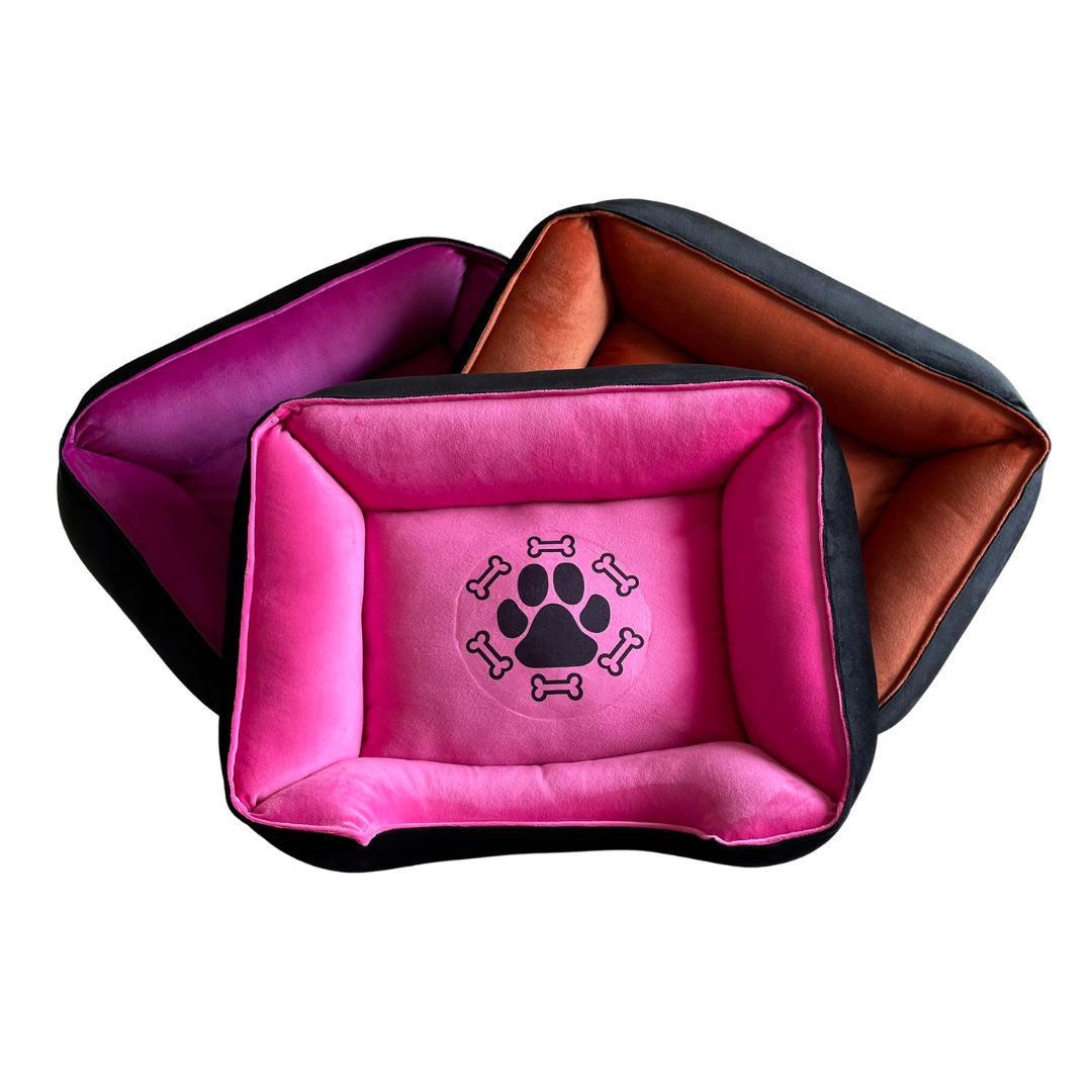 Cama para Perros Cuadrada Terciopelo
