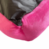 Cama Cuadrada Especial de Terciopelo Rosa Talla L para Perros (4)