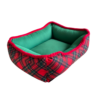 Cama Navideña Escocesa para Perros Talla M Verde
