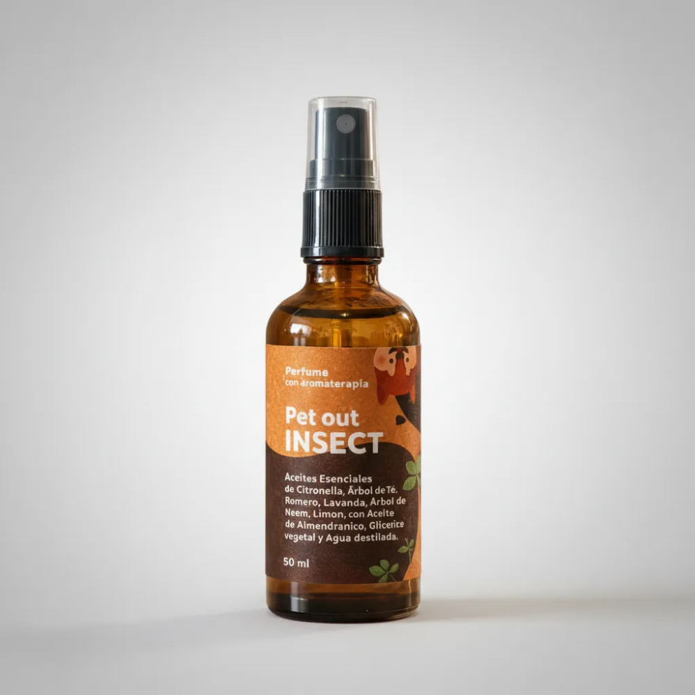 perfume repelente de insectos para mascotas