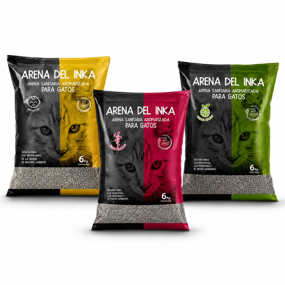 Arena del Inka Clásica Aromatizada 6 kg para Gatos