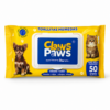 Claws & Paws Toallas Húmedas con Aloe Vera y Caléndula para Mascotas 50UN Toallas Húmedas Mascotas Aloe Vera Caléndula 50UN