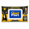 Claws & Paws Toallas Húmedas con Carbón Activado y Vitamina E para Mascotas 120UN Toallas Húmedas Mascotas Carbón Activado Vitamina E 120UN