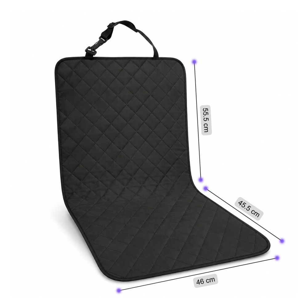 Cobertor para Asiento delantero de Auto Negro _ Protección Mascotas (2)