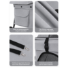 Coche 2 Pisos Plegable 4 Ruedas Para Mascotas Gris (3)