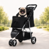 Coche 3 Ruedas Negro para Mascotas (3)