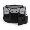 Corral de Malla Plegable Negro para Mascotas Talla L corral plegable para mascotas