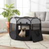 Corral de Malla Plegable Negro para Mascotas Talla L (3)