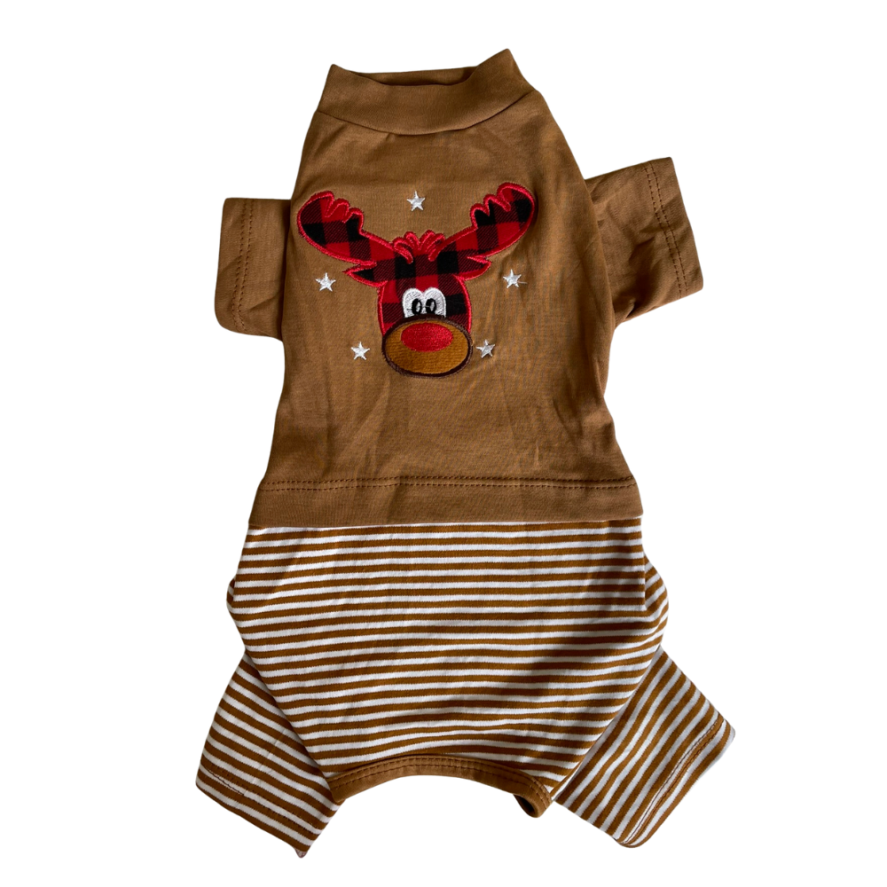 enterizo de navidad reno para perros