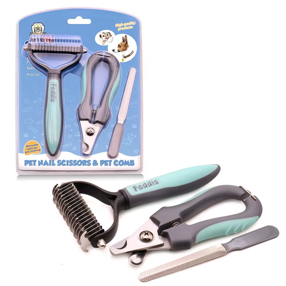 set desmotador y cortauñas para mascotas