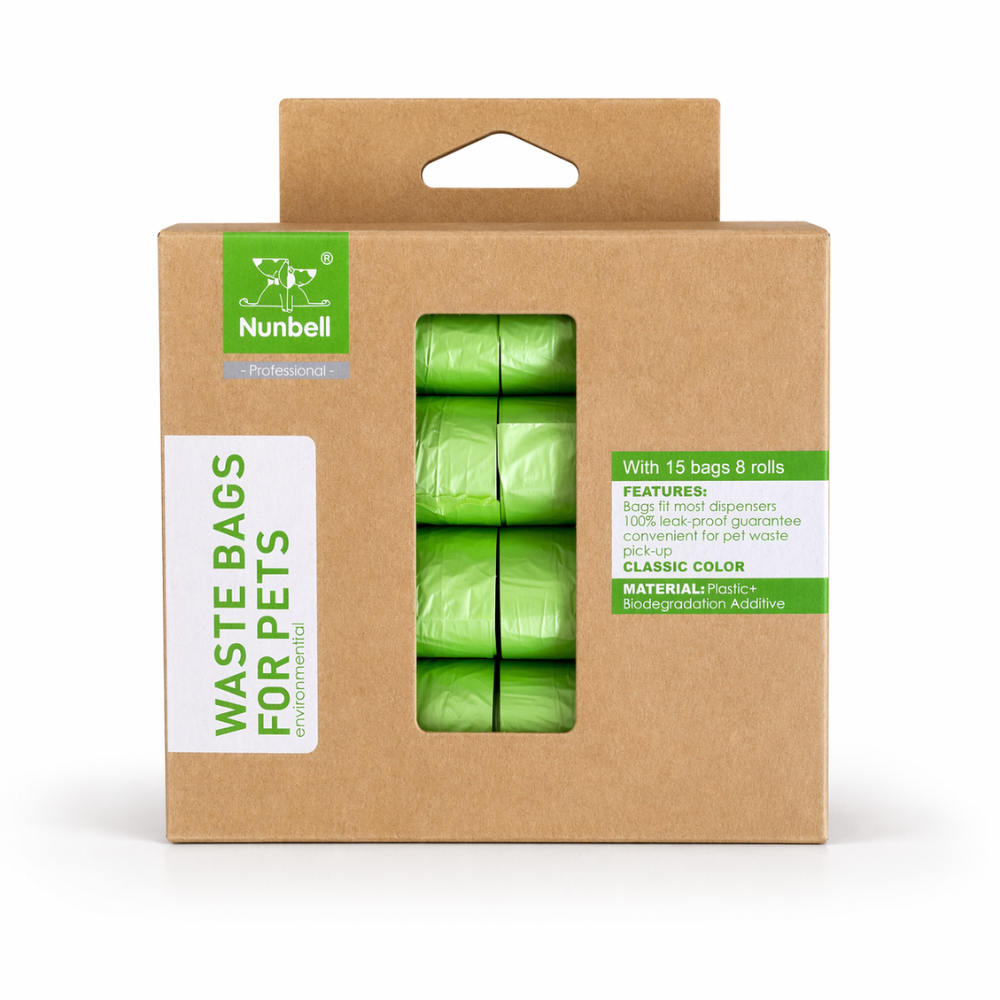 Nunbell bolsas biodegradables mascotas 8 rollos