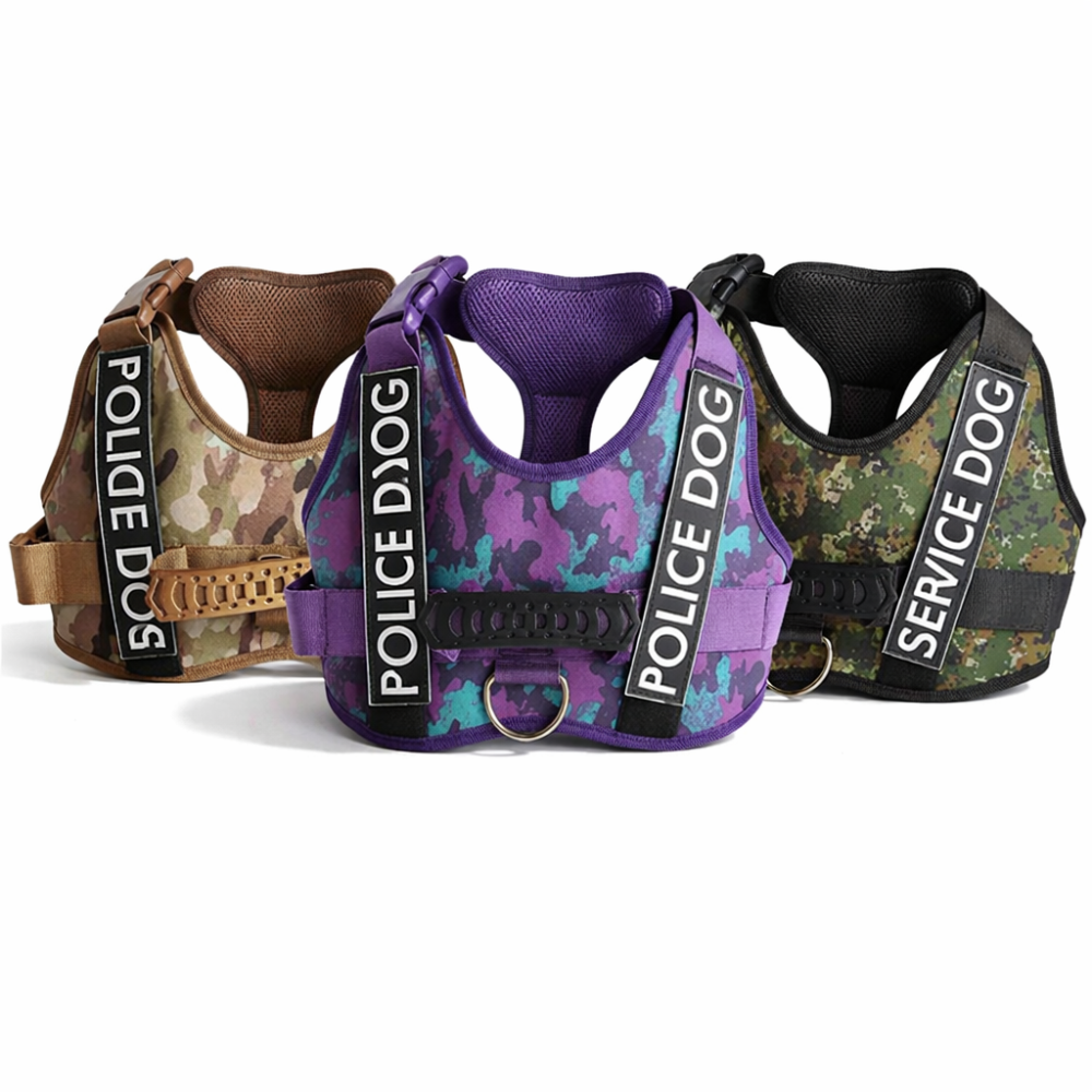 pechera camuflada service dog para perros ajustable