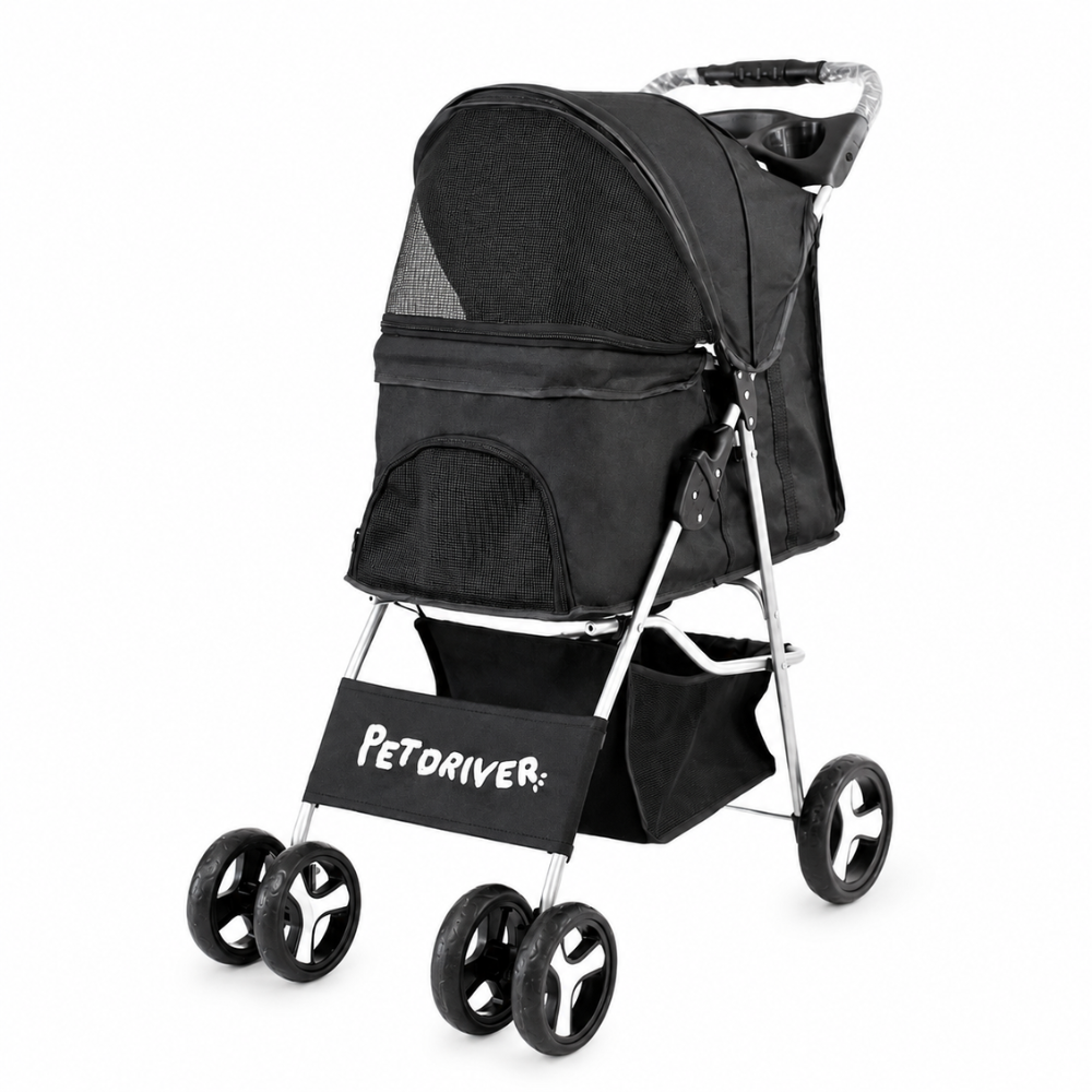 Pet Driver Coche 4 Ruedas Para Mascotas Negro