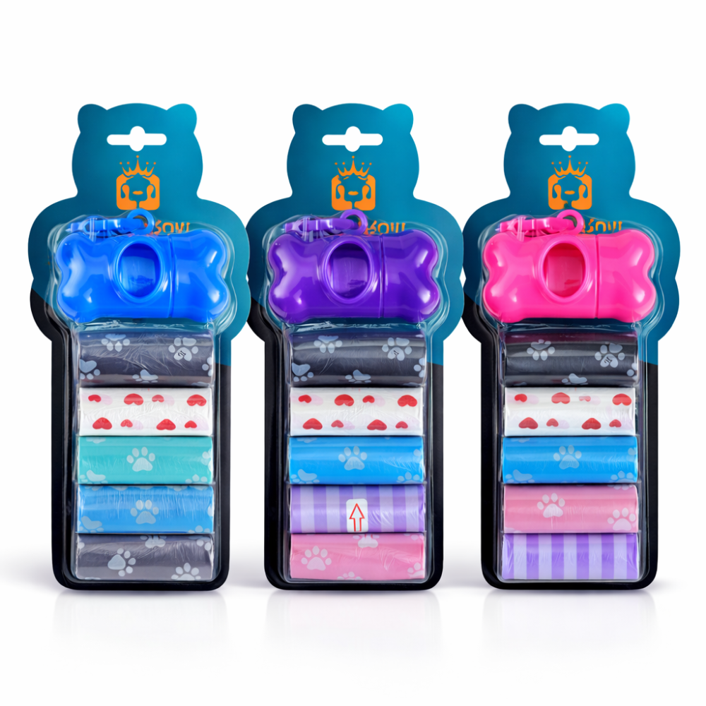 Pet Show portabolsas mascotas hueso 5 rollos práctico