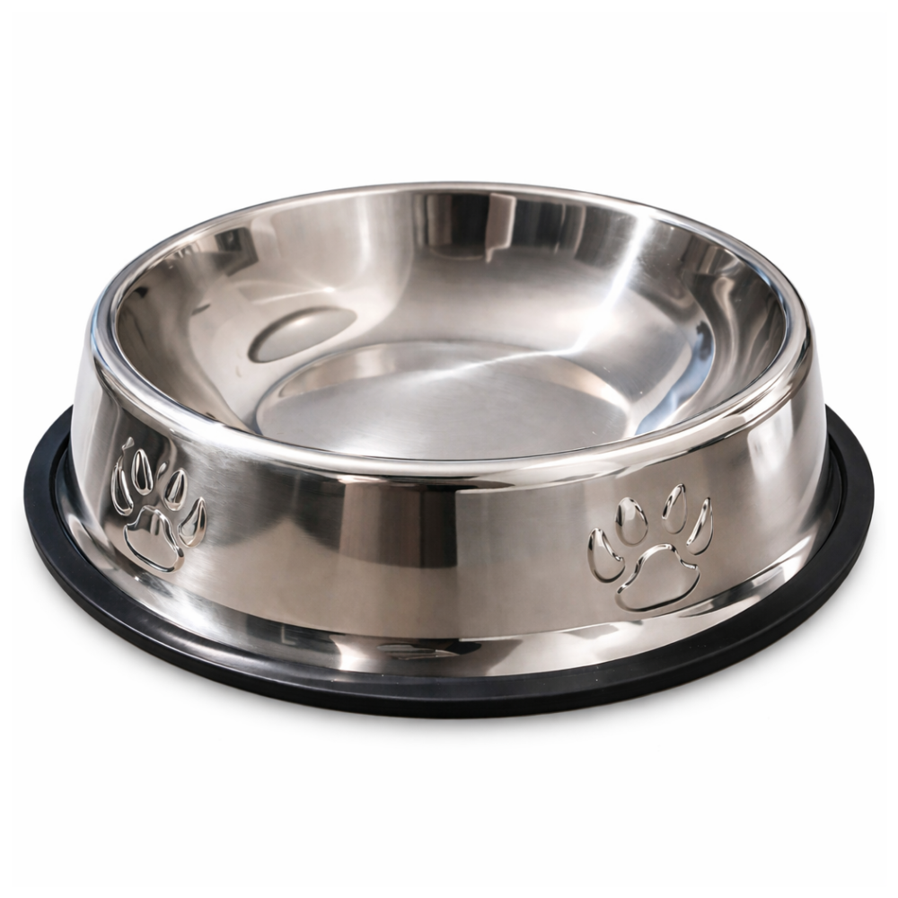 plato acero inoxidable mascotas