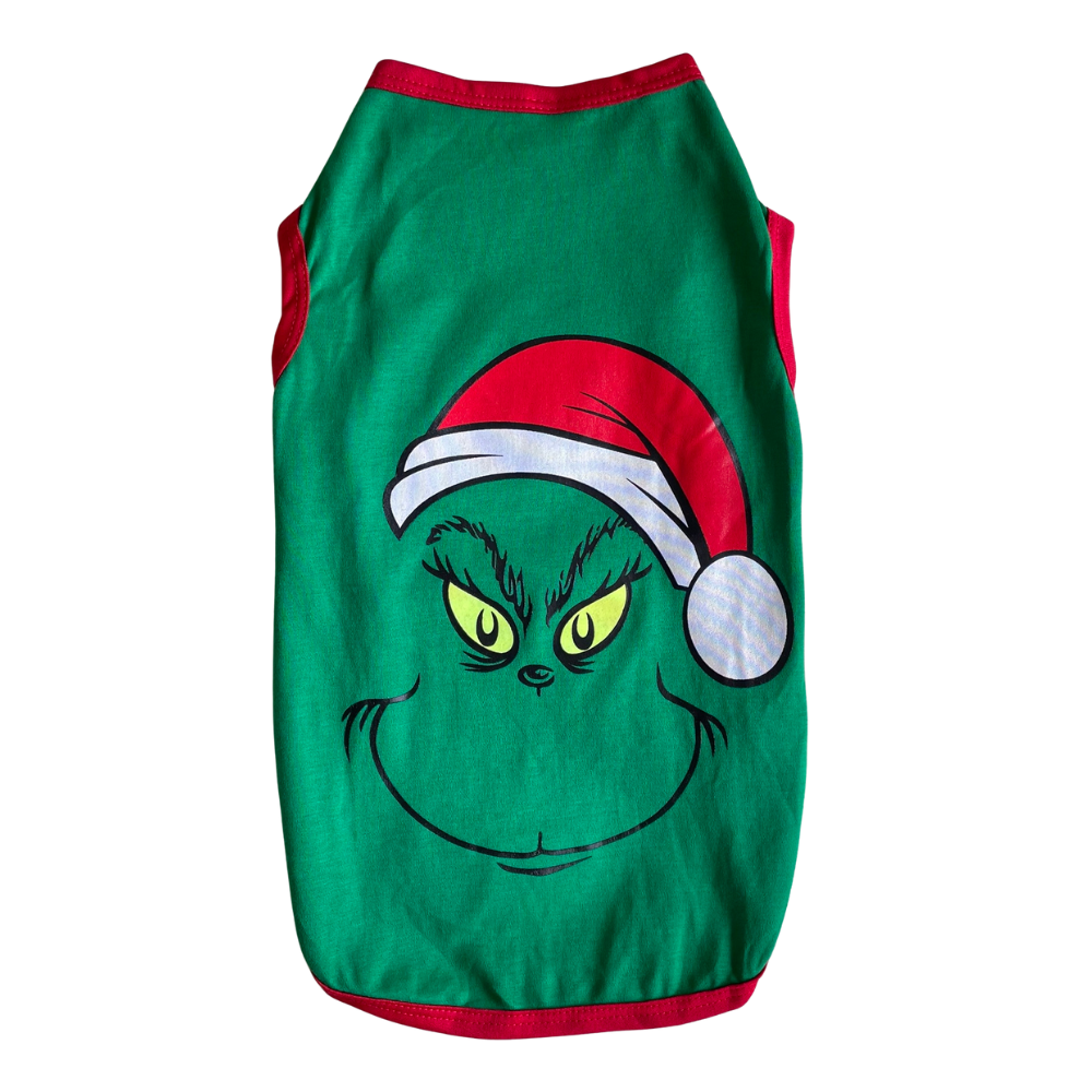 polo de navidad grinch para perros