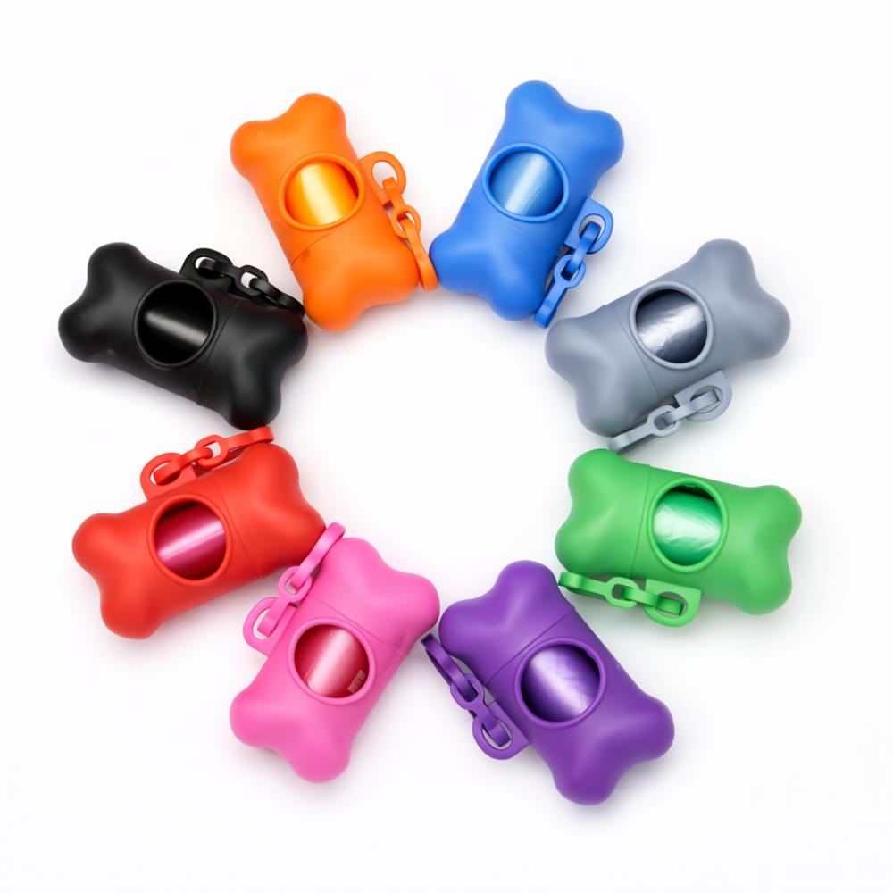 dispensador bolsas sanitarias mascotas 2 rollos