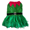 Vestido Duendecilla Navideña con Lentejuelas para Mascotas Vestido Navidad Lentejuela para Mascotas