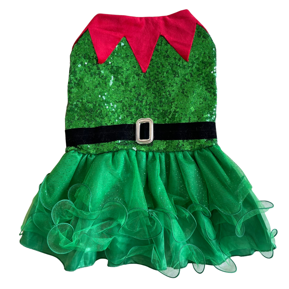 Vestido Navidad Lentejuela para Mascotas