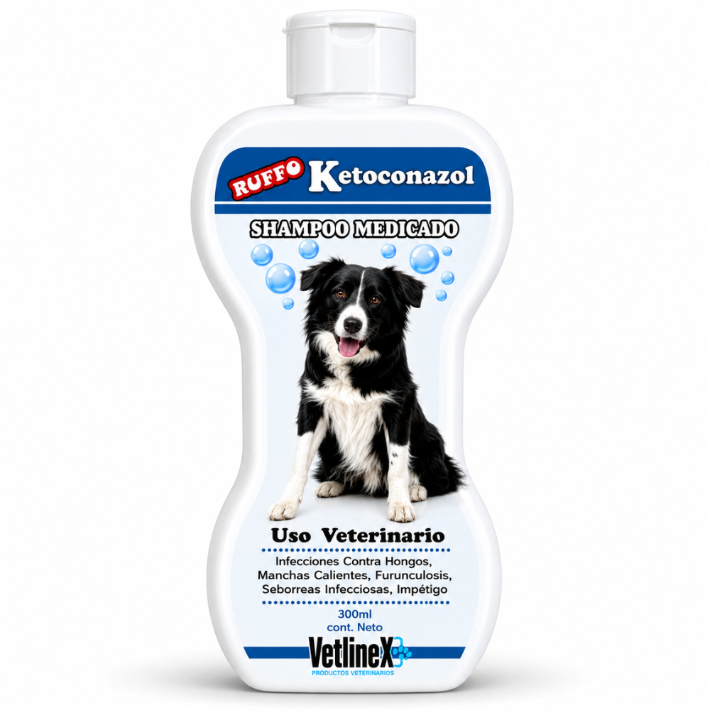 Vetlinex Shampoo Medicado Ketoconazol para Perros 300 ml - Imagen 1
